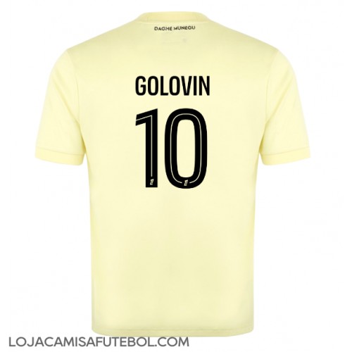 Camisa de Futebol AS Monaco Aleksandr Golovin #10 Equipamento Alternativo 2025-26 Manga Curta